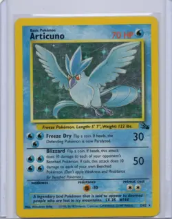 Pokemon Articuno 2/62 Fossil Holo MP/HP - Image 1