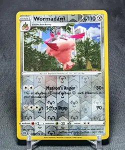 Wormadam Rare Reverse Holo Metal Type Brilliant Stars Pokemon TCG Card 098/172 - Image 1