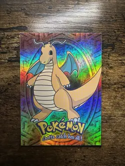 Pokemon Topps Rainbow Foil Dragonite E12 #149 Blue Label NM - Image 1