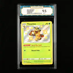 TQG 9.5 Mint+ 2021 Pokemon ENG Thwackey #SWSH-SF D SVOO5/SV122 SR - Image 1