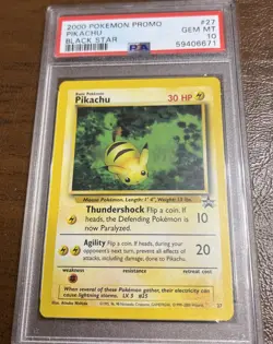 Pokemon 2000 Promo Pikachu Black Star Card PSA GEM MT 10 - Image 4