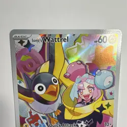 Pokemon Iono's Wattrel Full Art Holo Illustration Rare 231/217 ASC EN English - Image 3