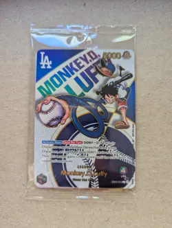 LA Dodgers x One Piece Collab TCG Exclusive Promo Card Monkey D Luffy *SEALED* - Image 1