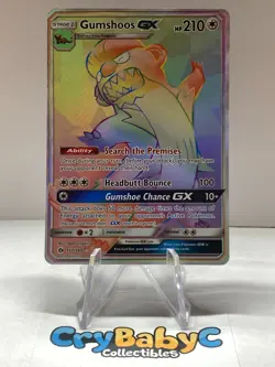 Pokemon Gumshoos GX 157/149 Base Set Sun & Moon SECRET RARE - Image 1