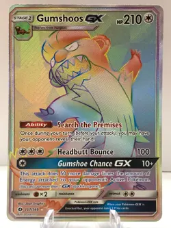 Pokemon Gumshoos GX 157/149 Base Set Sun & Moon SECRET RARE - Image 2