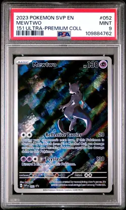 2023 POKEMON SVP EN-SV BLACK STAR PROMO 151 ULTRA-PREM COLL #052 MEWTWO PSA 9 - Image 1