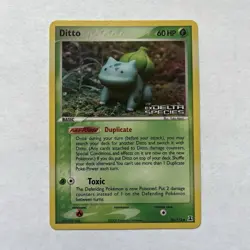Pokemon Ditto (Bulbasaur) 36/113 EX Delta Species Reverse Stamped Holo 2005 - Image 1
