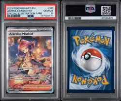 2025 POKEMON MEG EN-MEGA EVOLUTION #183 ACEROLA'S MISCHIEF PSA 10 - Image 3