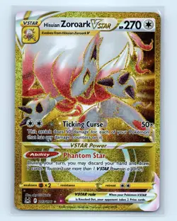 Pokemon tcg SWSH11: Lost Origin Hisuian Zoroark VSTAR (213) (Secret) Near Mint - Image 1
