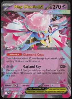 Mega Diancie ex 041/094 NM Phantasmal Flames Double Rare Pokemon - Image 1