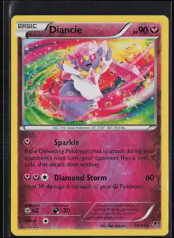 Diancie 71/119 LP Phantom Forces Rare Holo Reverse Holo Pokemon - Image 1