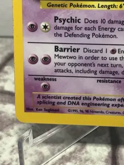 1999 Pokemon TCG Mewtwo Base Set Holo Unlimited Rare Card 10/102 MP - Image 5