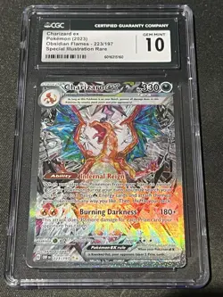 Obsidian Flames Charizard ex SIR 223/197 CGC 10 GEM MINT Pokemon Card - Image 1