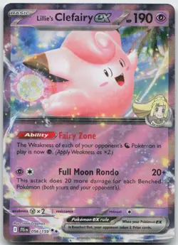 LILLIE'S CLEFAIRY EX 056/159 DOUBLE RARE JOURNEY TOGETHER POKEMON HOLO NM - Image 1