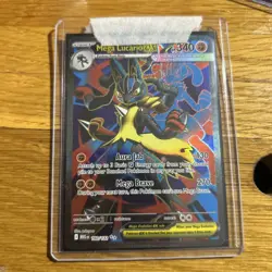 Pokemon TCG Holo Ultra Rare Full Art Mega Lucario EX 160/132 - Image 3