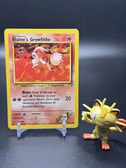 Blaine's Growlithe 062/132 Pokemon Gym Heroes Regular - LP - Image 1