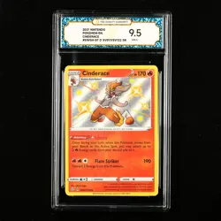 TQG 9.5 Mint+ 2021 Pokemon ENG Cinderace #SWSH-SF D SV017/SV122 SR - Image 1