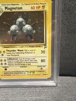 2000 Pokemon Game Magneton 9/130 - Holo - Base 2 Set. PSA 4 VG EX - Image 4
