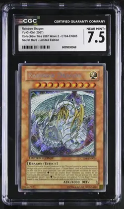 Rainbow Dragon *CGC 7.5* Secret Rare *CT04-EN005* 2007 * Yugioh - Image 1