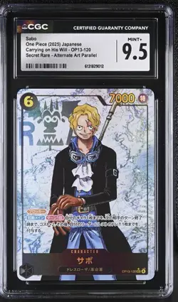 2025 One Piece OP13 JPN Sabo Alternate Art CGC MINT 9.5 OP13-120 - Image 1