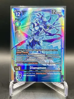 Dianamon BT22-077 Cyber Eden Super Rare Full Art Holo Card Digimon CCG NM/M - Image 1