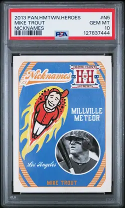 2013 Panini Hometown Heroes Nicknames Mike Trout #N5 PSA 10 Gem Mint Angels MLB - Image 1
