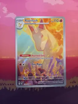 Pokemon Card Rapidash 189/182 Illustration Rare Destined Rivals Near Mint - Image 1