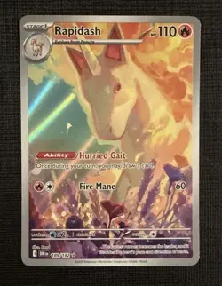 Pokemon TCG: Rapidash 189/182 Destined Rivals Illustration Rare Near Mint - Image 1