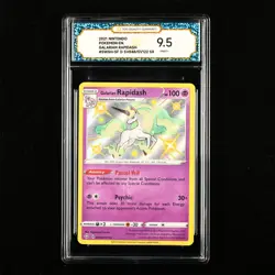 TQG 9.5 Mint+ 2021 Pokemon ENG Galarian Rapidash #SWSH-SF D SVO48/SV122 SR - Image 1