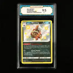 TQG 9.5 Mint+ 2021 Pokemon ENG Galarian Weezing #SWSH-SF D SV077/SV122 SR - Image 2