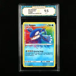 TQG 9.5 Mint+ 2021 Pokemon ENG Kyogre #SWSH-SF D 021/072 AR - Image 1