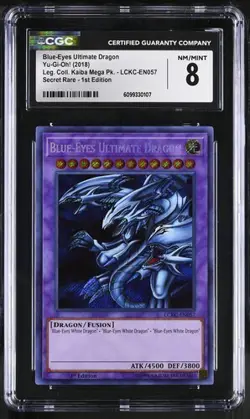 Blue-Eyes Ultimate Dragon *CGC 8* POP 3 *Secret Rare* LCKC-EN057 * Yugioh - Image 1
