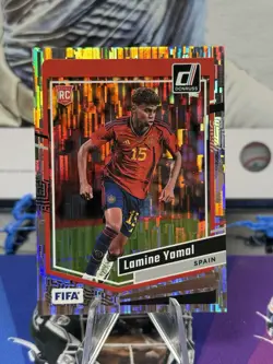 2023-24 Panini Donruss FIFA Lamine Yamal Silver RC Spain Rookie BARCELONA #54 - Image 1