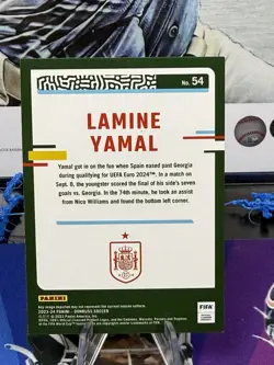 2023-24 Panini Donruss FIFA Lamine Yamal Silver RC Spain Rookie BARCELONA #54 - Image 2