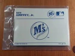 1989 STAR COMPANY KEN GRIFFEY JR ROOKIE BASEBALL SET - 11 CARDS SEALED SEATTLE - Image 2