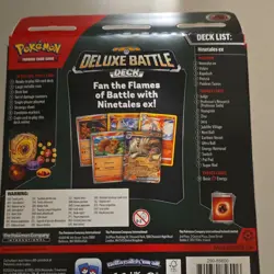 Pokemon Deluxe Battle Deck Ninetales ex 60 Cards Foil Metallic Coin Playmat - Image 2
