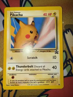 Pokemon TCG Surfing Pikachu Black Star Promo Card 26 WOTC - Image 1