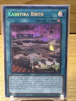 Kashtira Birth MP23-EN200 1st Prismatic Secret Rare NM Yugioh Card - Image 1