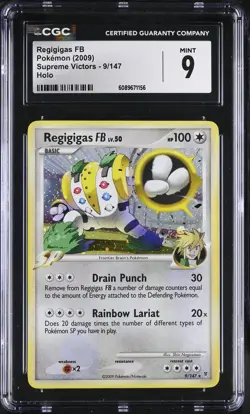 CGC 9 MINT Regigigas FB 2009 Supreme Victors 9/147 Holo Pokemon Card - Image 1