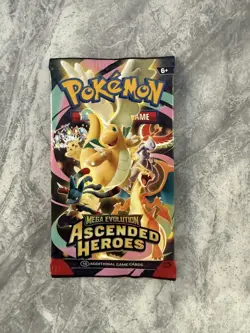 Pokemon Ascended Heroes Mega Evolution Trading Card Game Booster Pack - Image 1