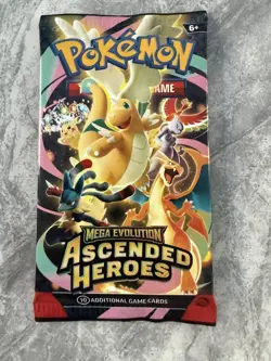 Pokemon Ascended Heroes Mega Evolution Trading Card Game Booster Pack - Image 2
