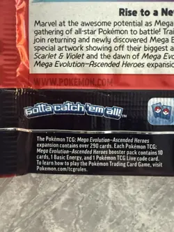 Pokemon Ascended Heroes Mega Evolution Trading Card Game Booster Pack - Image 4