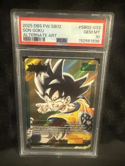 Son Goku SB02-033 Gold Leader Manga Booster 02 Dragon Ball Card English - Image 1