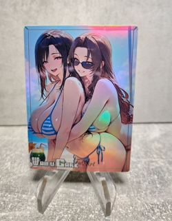 Aerith FFY Trading Card Waifu Goddess Story Anime Girl holo Karte Manga Full Art - Image 1