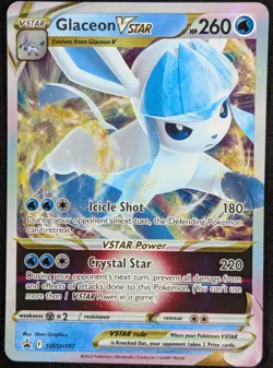 Glaceon Vstar Black Star Promo Full Art Ultra Rare Pokemon Card SWSH197 (NM) - Image 1