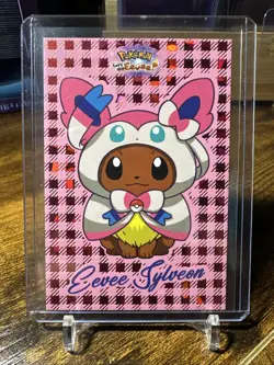 Pokemon Let’s Go Eevee! Card Database Eevee Sylveon Red Ice Holo - Image 1