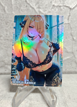 Cynthia Trading Card Waifu Goddess Story Anime Girl holo Karte Manga Full Art - Image 1
