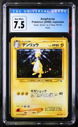 Ampharos Holo Gold, Silver, To A New World NM CGC 7.5 - Image 1