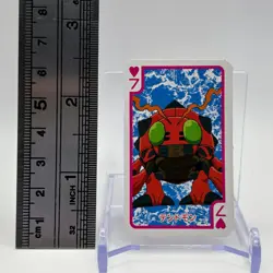 Tentomon Digimon Adventure TV Magazine Trump Playing Card Heart 7 TCG Japan - Image 2