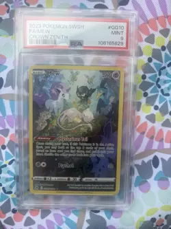 Pokemon Mew GG10/GG70 Crown Zenith Galarian Gallery Full Art Holo PSA 9 - Image 1